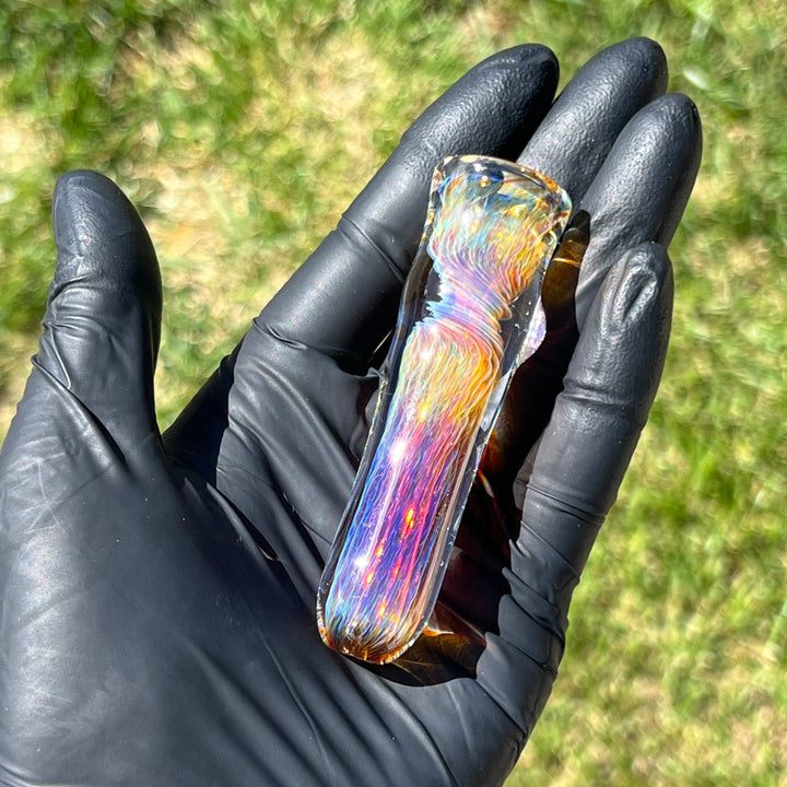 Thick Purple Chillum Glass Pipe Chuck Glass   