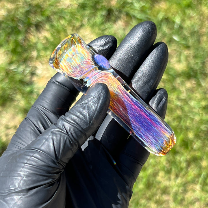 Thick Purple Chillum Glass Pipe Chuck Glass   