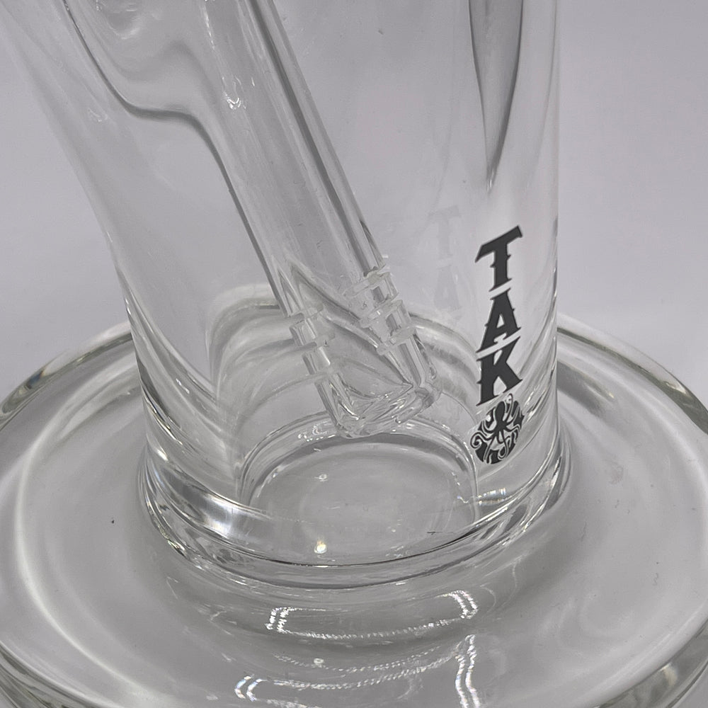 9 mm TAKO Label Straight Bong Black-10" Glass Pipe TG   