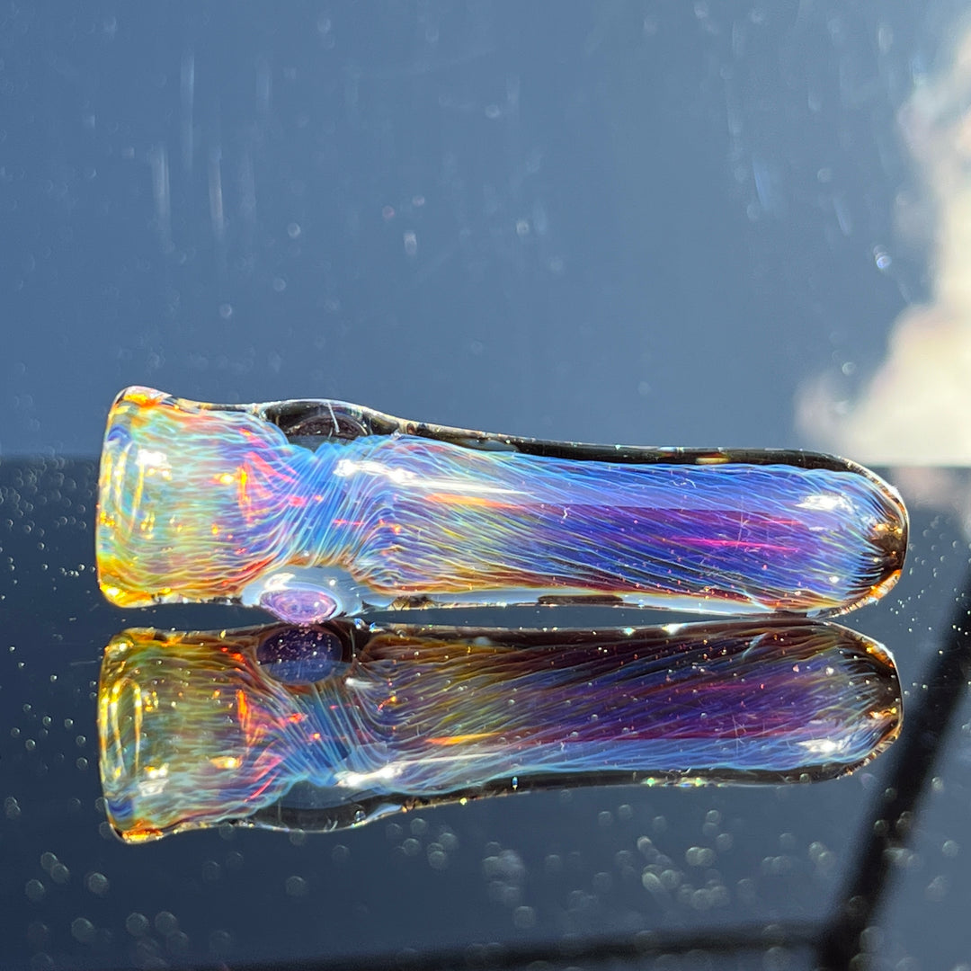 Thick Purple Chillum Glass Pipe Chuck Glass   