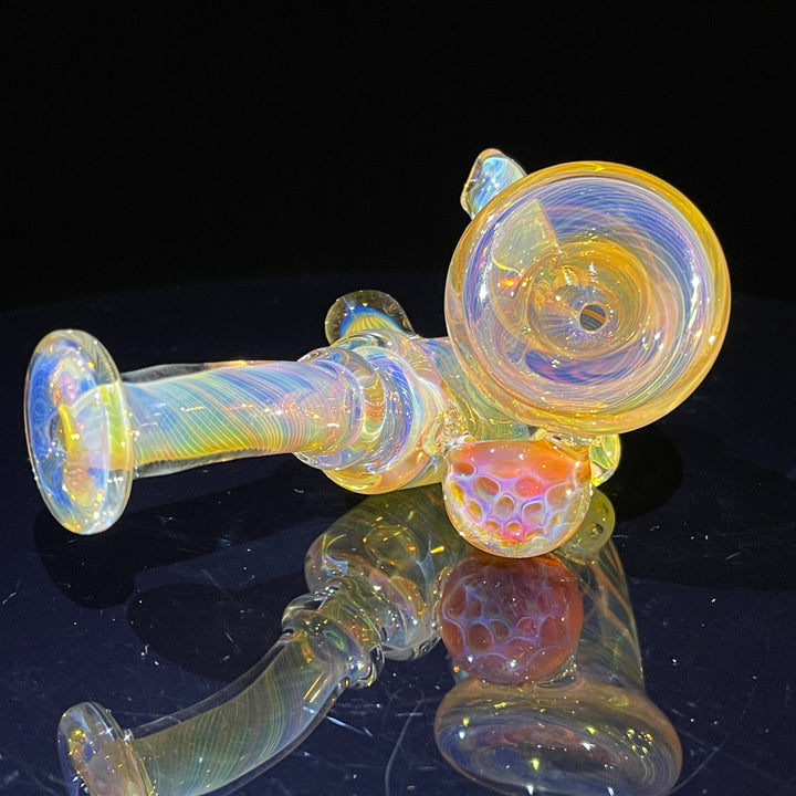 Honeycomb Sherlock Glass Pipe STF Glass   