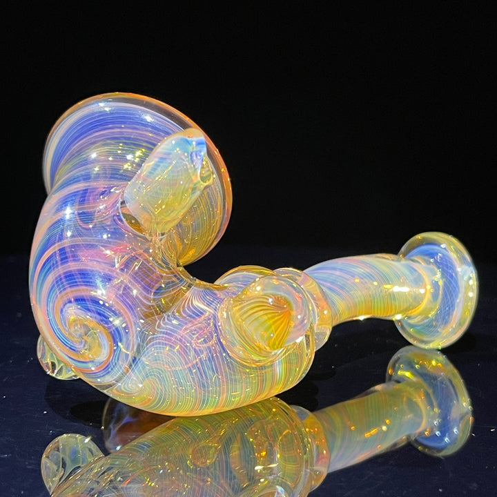 Honeycomb Sherlock Glass Pipe STF Glass   