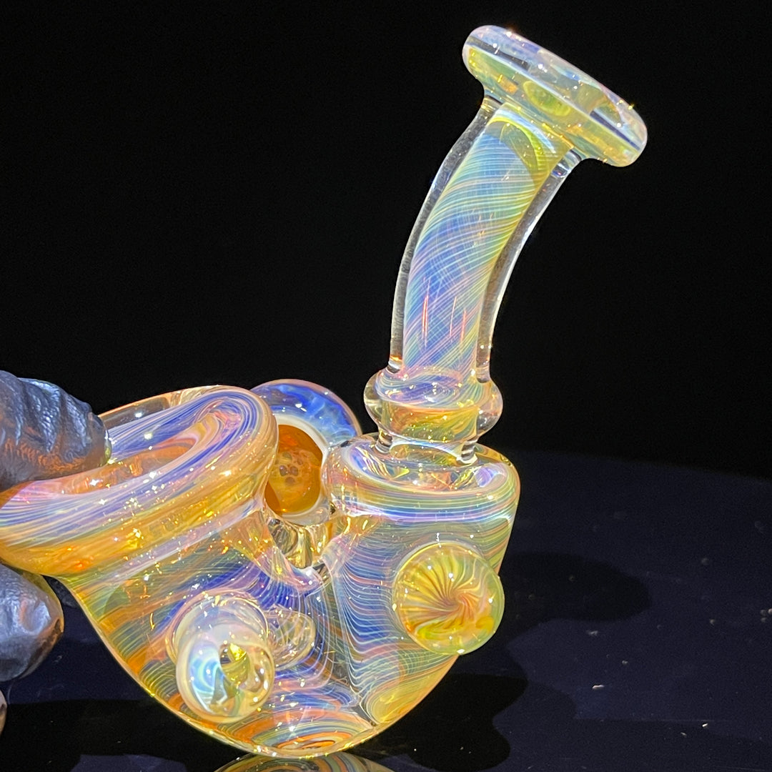 Honeycomb Sherlock Glass Pipe STF Glass   