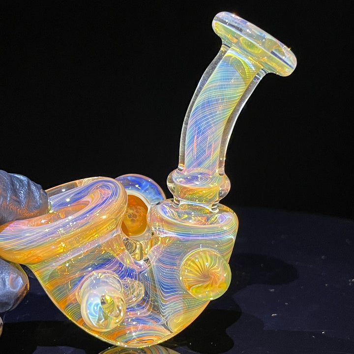 Honeycomb Sherlock Glass Pipe STF Glass   