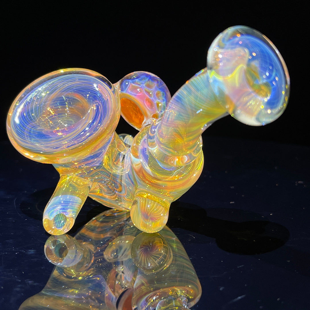 Honeycomb Sherlock Glass Pipe STF Glass   