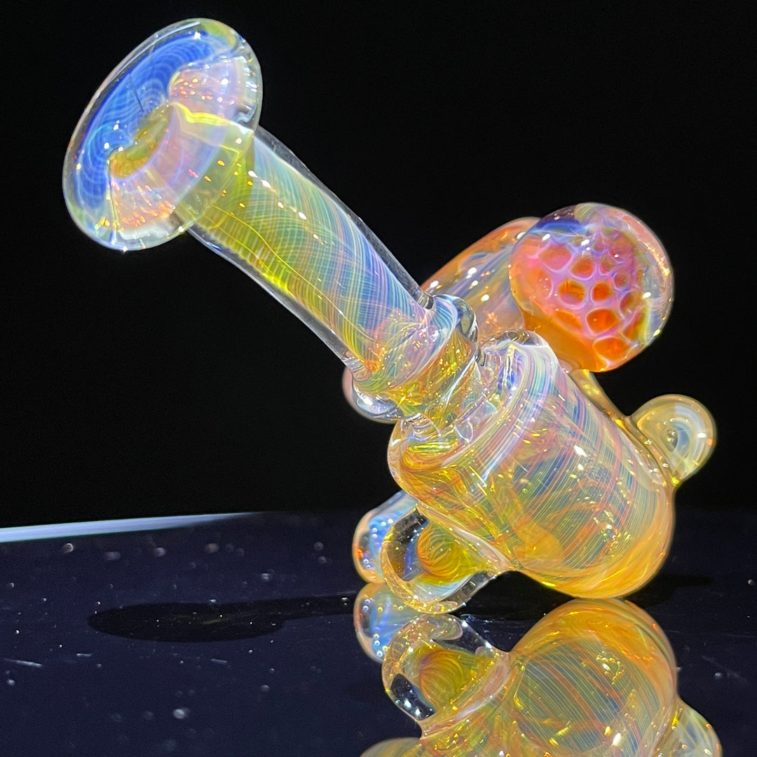 Honeycomb Sherlock Glass Pipe STF Glass   