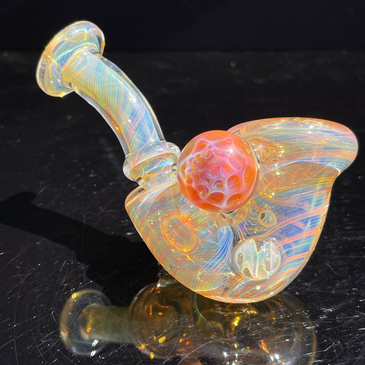 Honeycomb Sherlock Glass Pipe STF Glass   