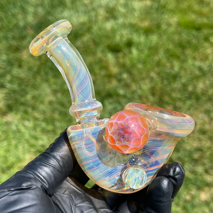 Honeycomb Sherlock Glass Pipe STF Glass   