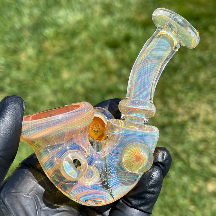 Honeycomb Sherlock Glass Pipe STF Glass   