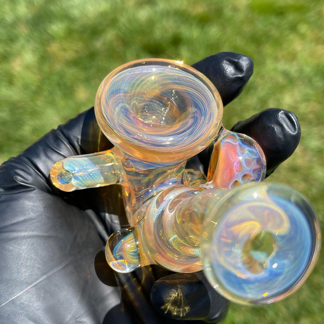 Honeycomb Sherlock Glass Pipe STF Glass   