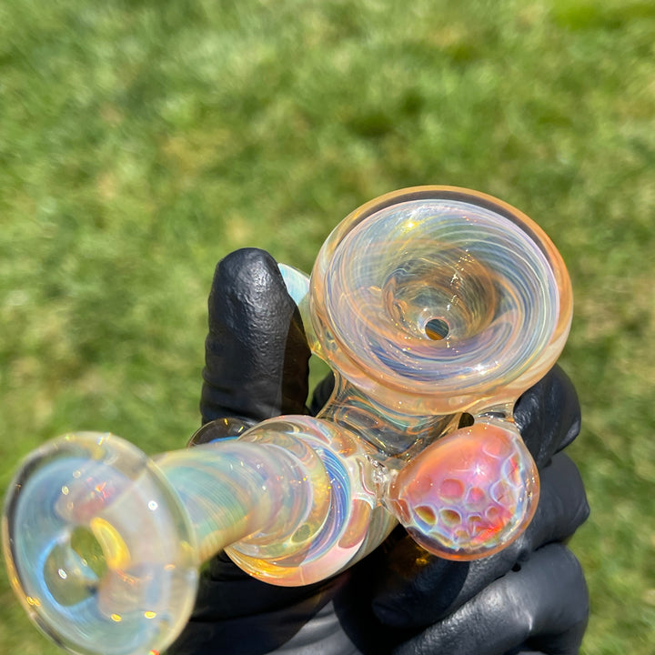 Honeycomb Sherlock Glass Pipe STF Glass   