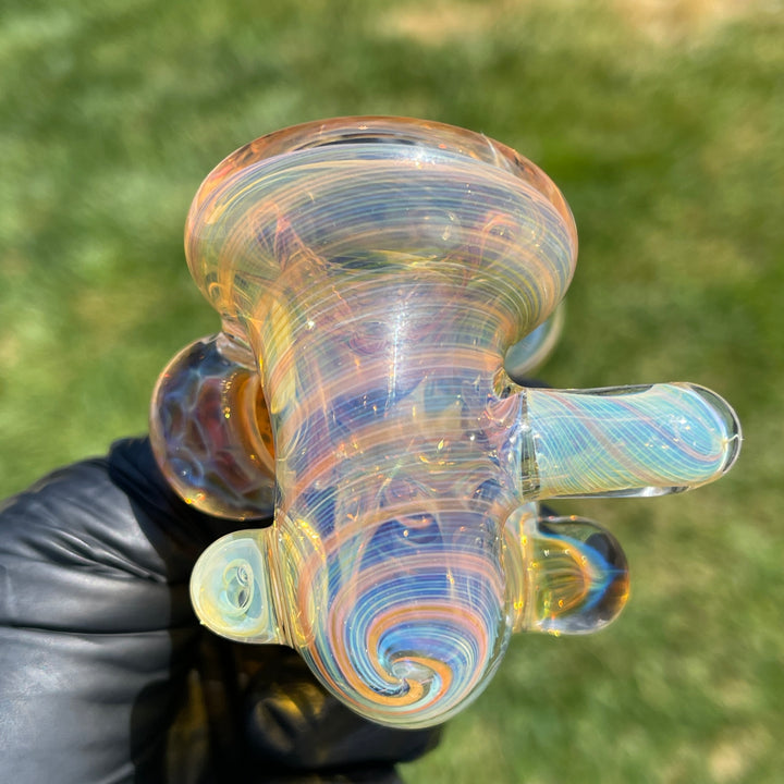 Honeycomb Sherlock Glass Pipe STF Glass   