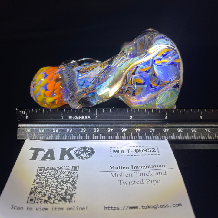 Molten Thick and Twisted Pipe Glass Pipe Molten Imagination   