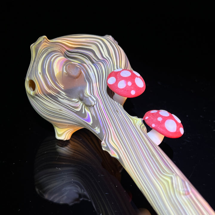 Woodgrain Mushroom Gandalf Pipe Glass Pipe Wazoo Glass   