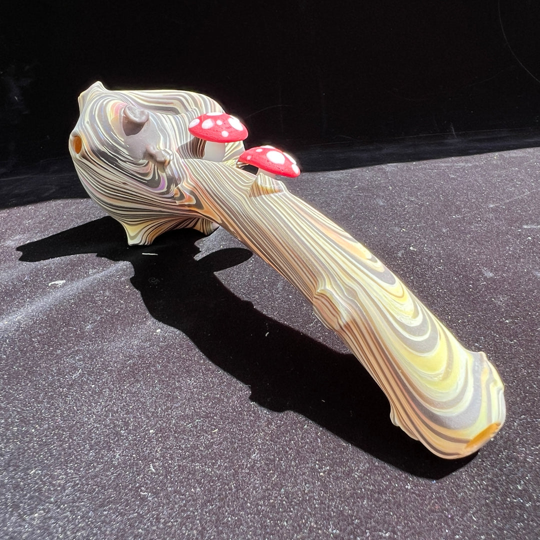 Woodgrain Mushroom Gandalf Pipe Glass Pipe Wazoo Glass   