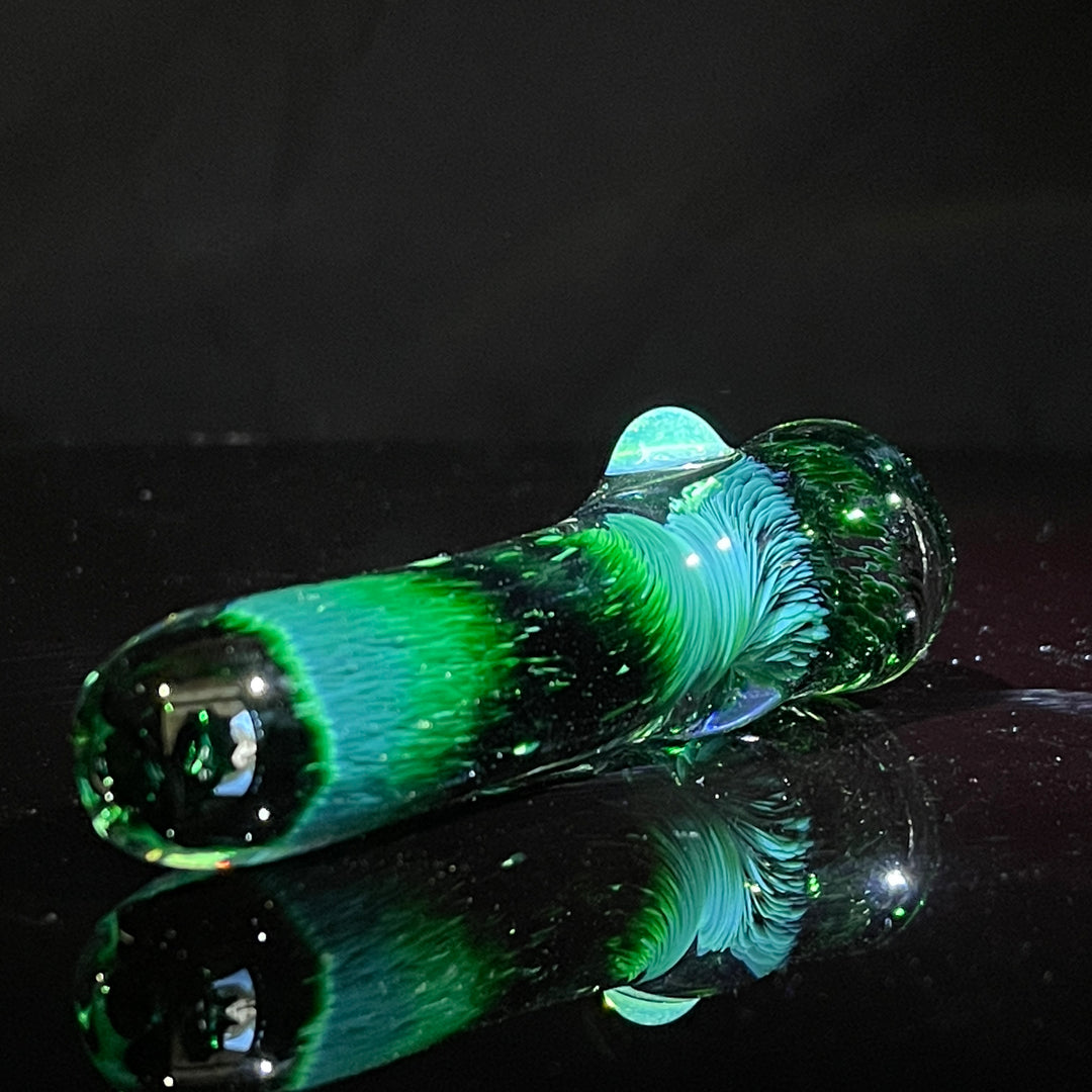 Thick Exp Green Chillum Glass Pipe Chuck Glass   