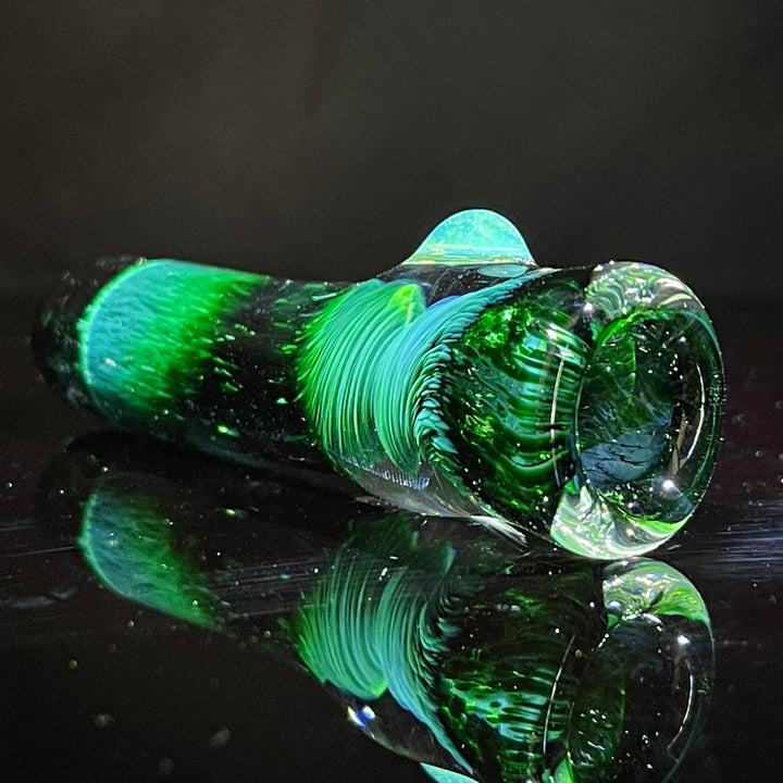 Thick Exp Green Chillum Glass Pipe Chuck Glass   