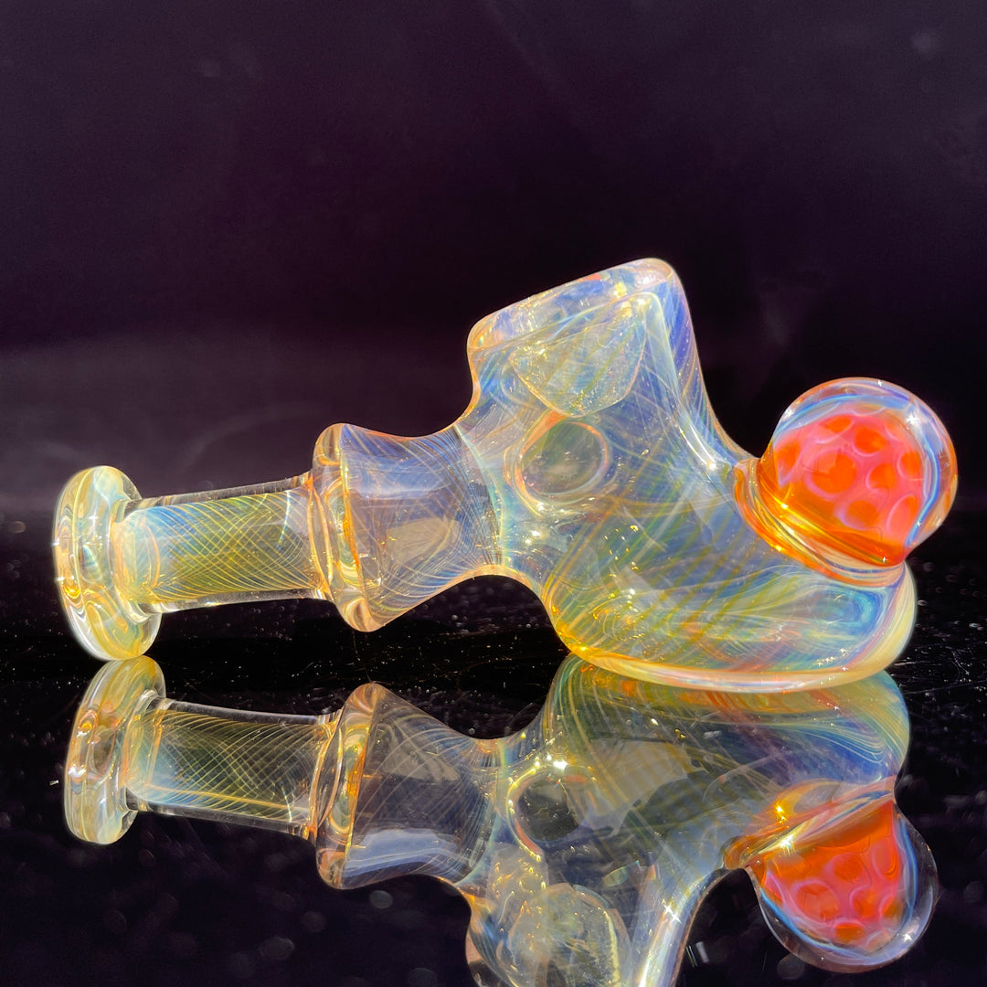 Silver and Gold Fumed Hammer Glass Pipe STF Glass   