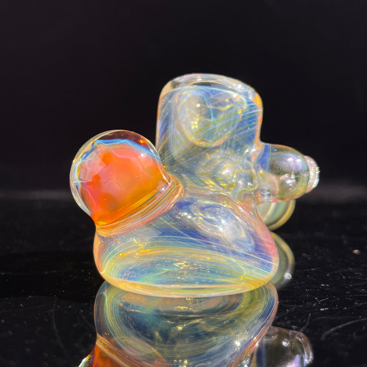 Silver and Gold Fumed Hammer Glass Pipe STF Glass   
