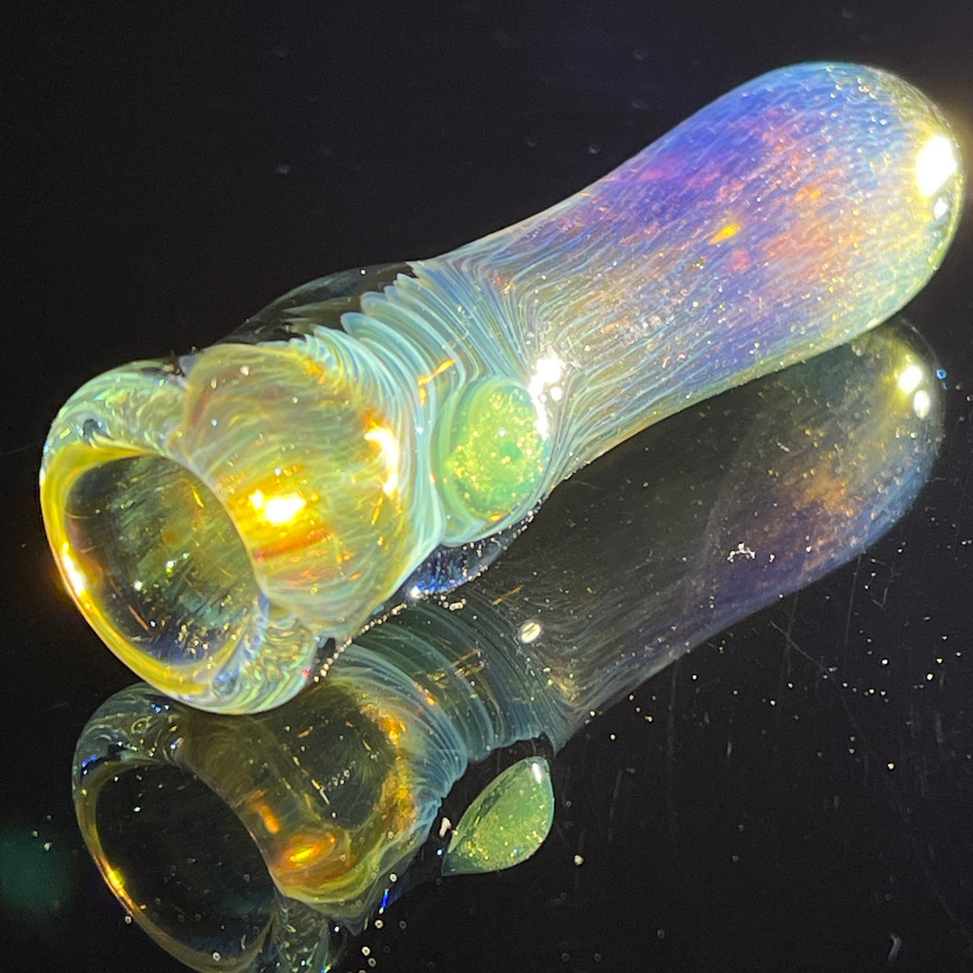 Mystery Aventurine Chillum Glass Pipe Chuck Glass   