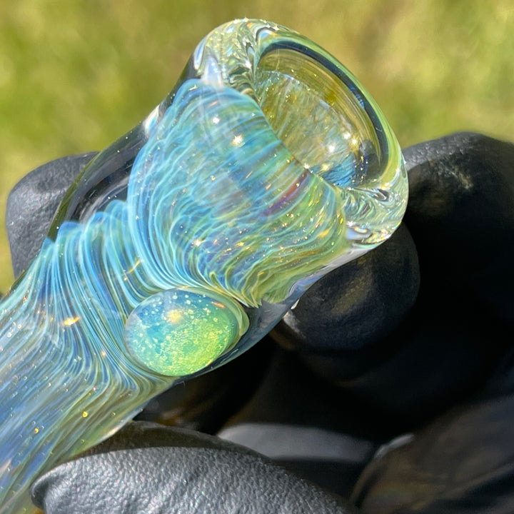 Mystery Aventurine Chillum Glass Pipe Chuck Glass   