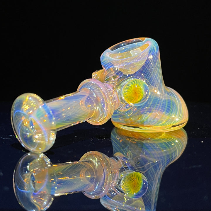 Silver and Gold Fumed Hammer Glass Pipe STF Glass   