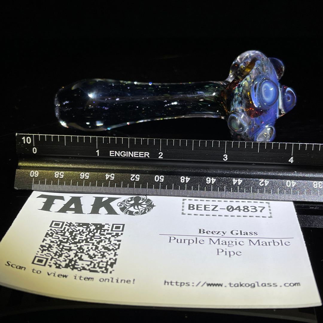 Purple Magic Marble Pipe Glass Pipe Beezy Glass   