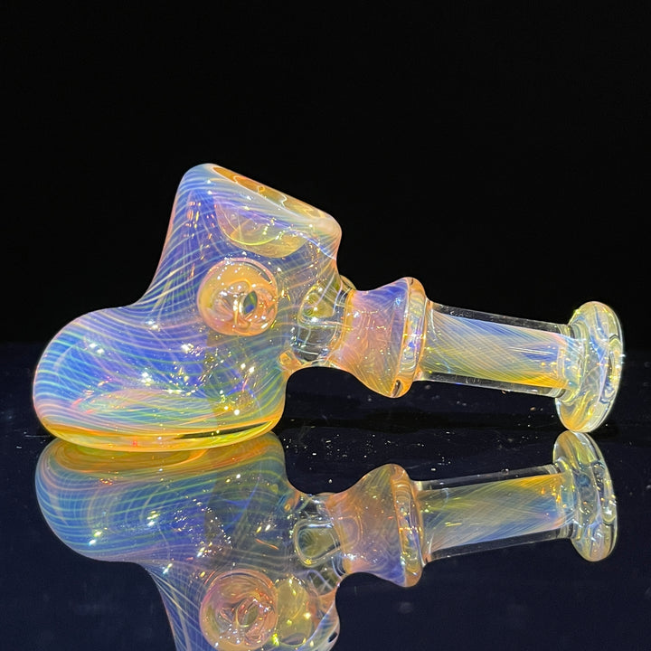 Silver and Gold Fumed Hammer Glass Pipe STF Glass   
