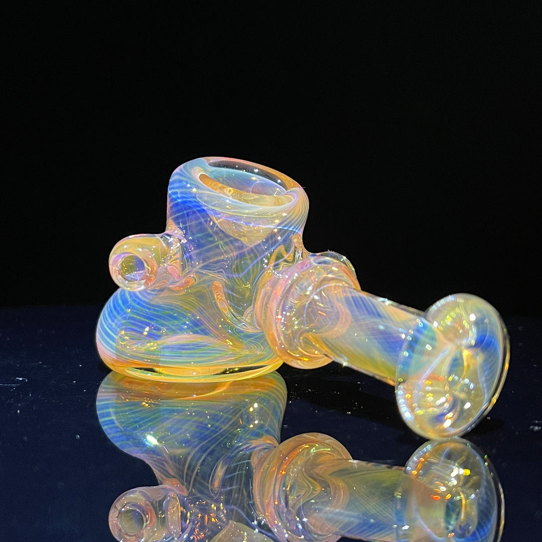 Silver and Gold Fumed Hammer Glass Pipe STF Glass   
