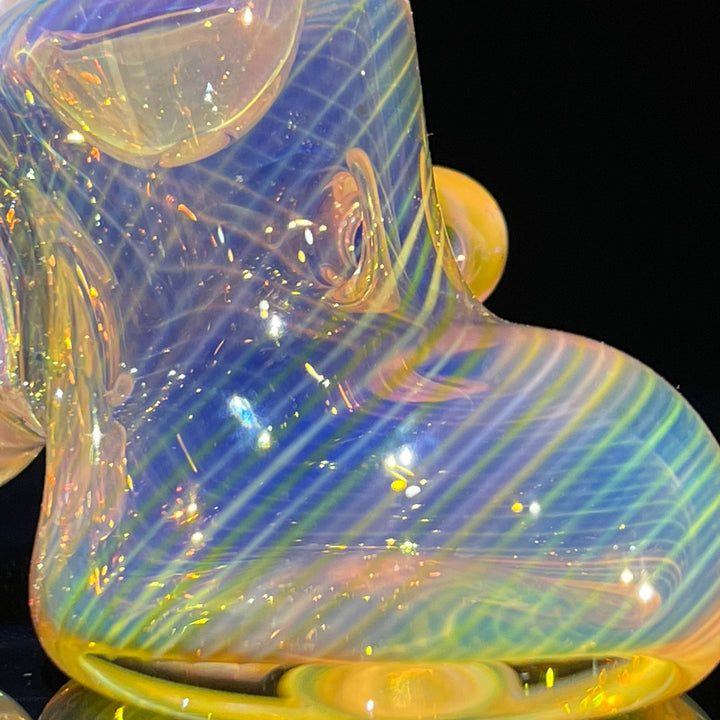 Silver and Gold Fumed Hammer Glass Pipe STF Glass   
