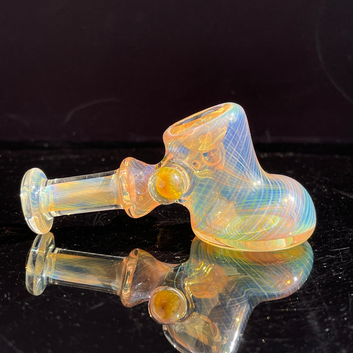 Silver and Gold Fumed Hammer Glass Pipe STF Glass   