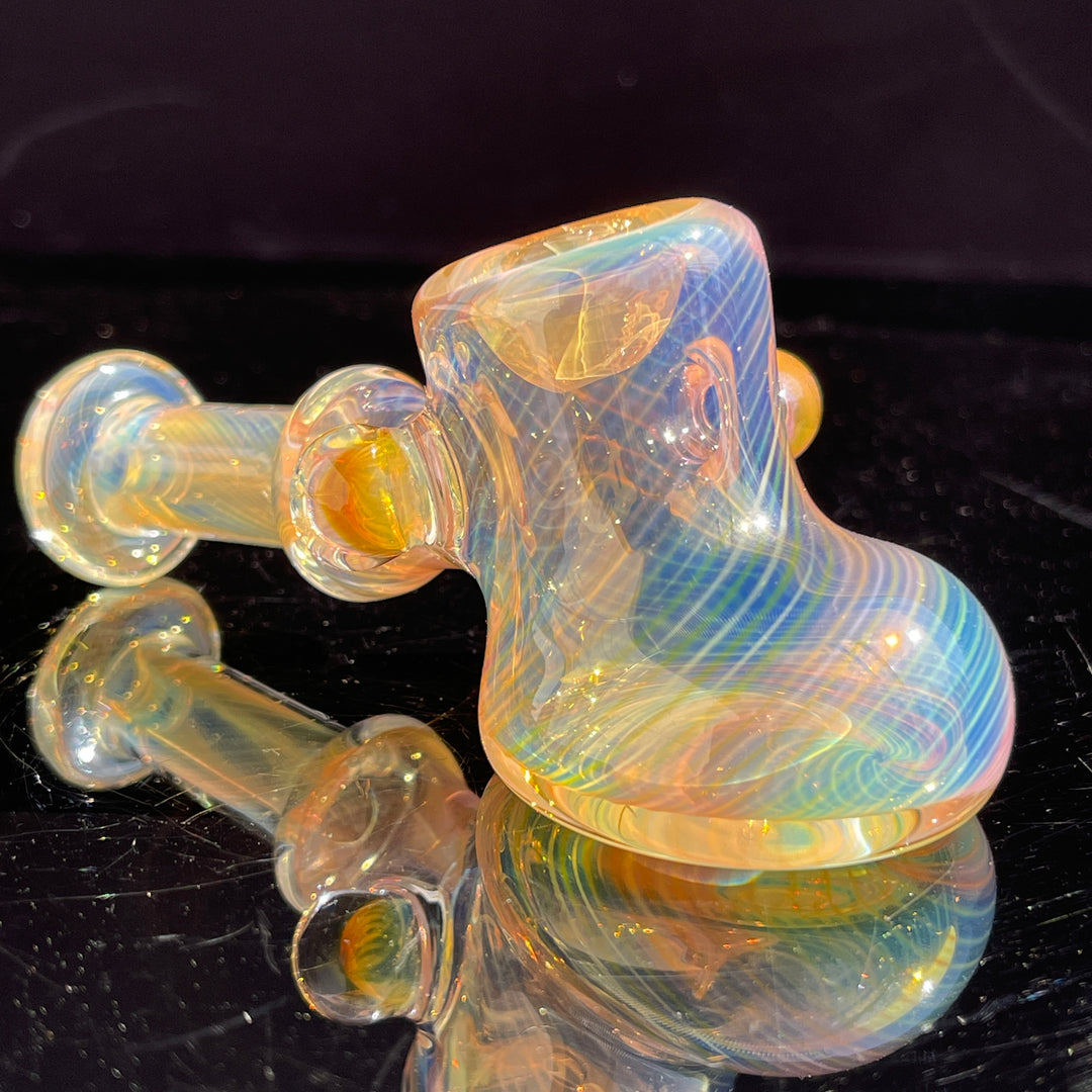 Silver and Gold Fumed Hammer Glass Pipe STF Glass   