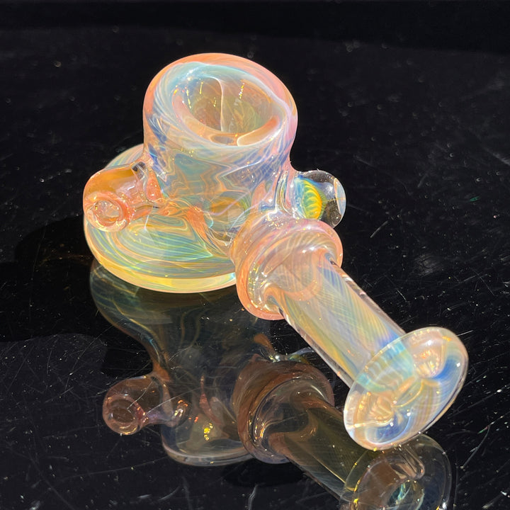 Silver and Gold Fumed Hammer Glass Pipe STF Glass   