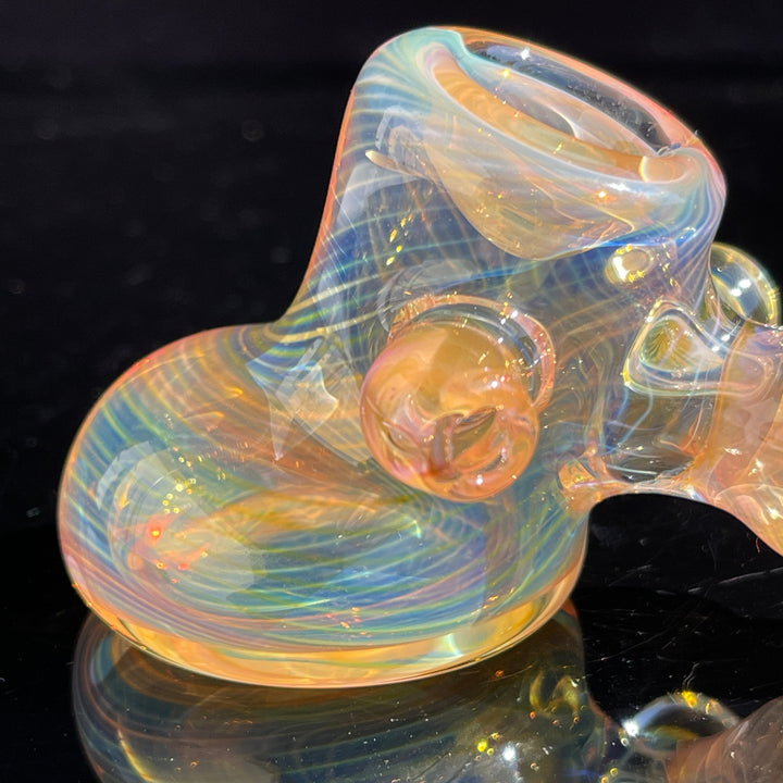 Silver and Gold Fumed Hammer Glass Pipe STF Glass   