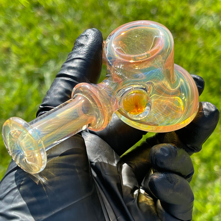 Silver and Gold Fumed Hammer Glass Pipe STF Glass   