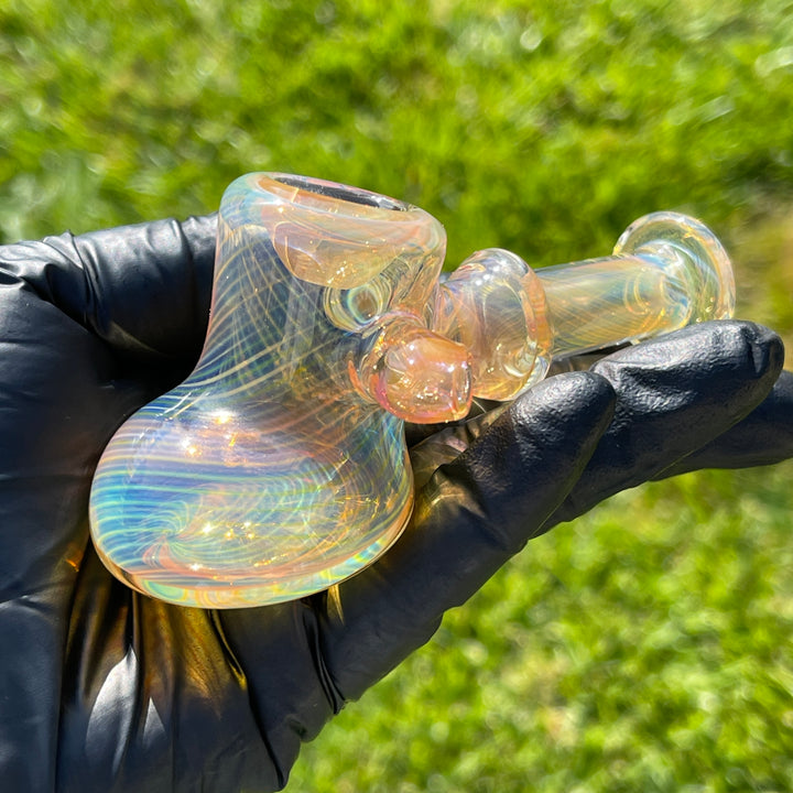 Silver and Gold Fumed Hammer Glass Pipe STF Glass   