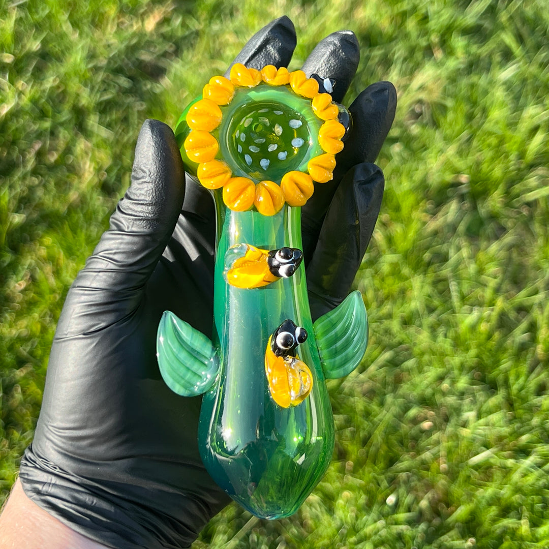 Sunflower Spoon Glass Pipe TG   