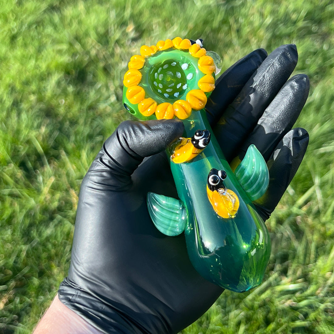 Sunflower Spoon Glass Pipe TG   