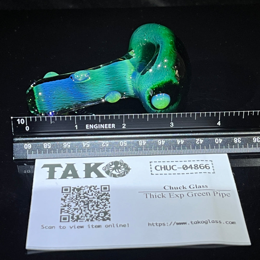 Thick Exp Green Pipe Glass Pipe Chuck Glass   