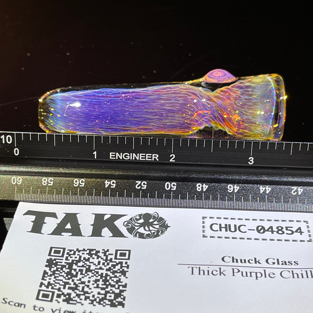 Thick Purple Chillum Glass Pipe Chuck Glass   