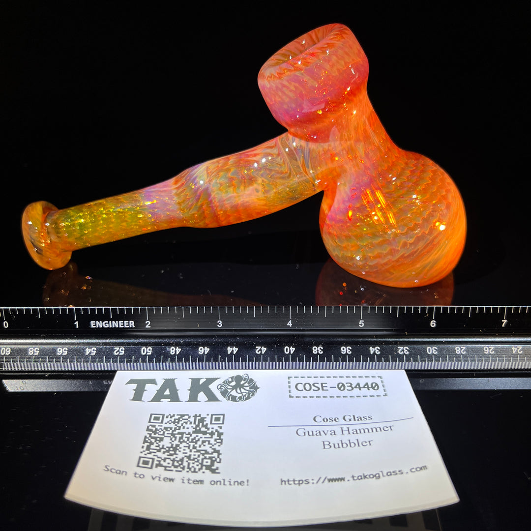 Guava Hammer Bubbler Glass Pipe Cose Glass   