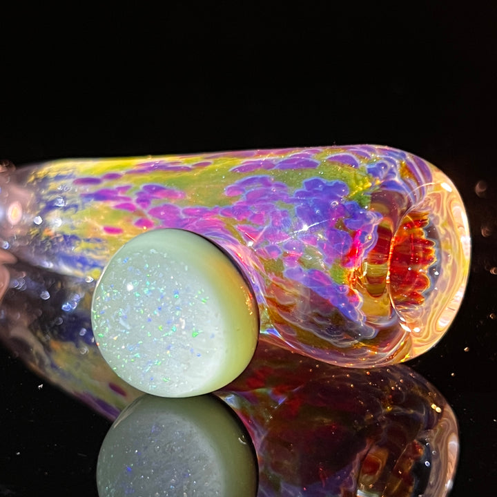 14mm Purple Nebula Pullslide With Crushed Opal Marble Accessory Tako Glass   