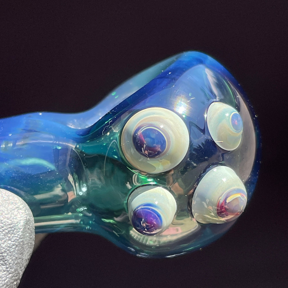 Blue Emerald Fume Pipe Glass Pipe Keltic Glass   