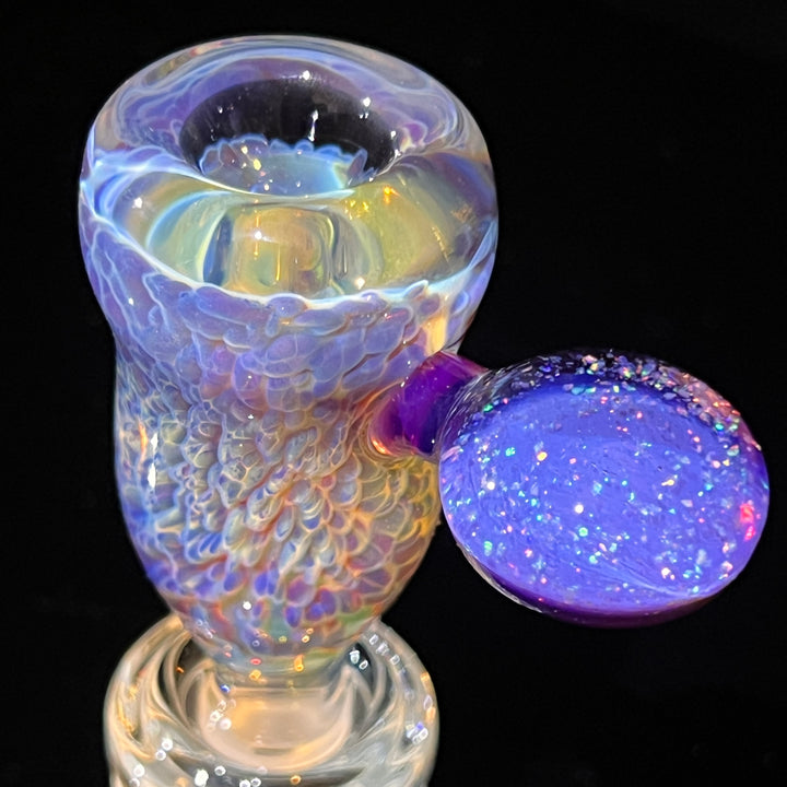 14 mm Purple Nebula Pullslide With Crushed Opal Marble Accessory Tako Glass   