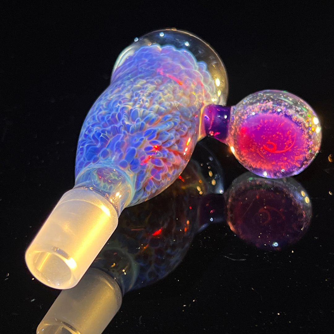 14 mm Purple Nebula Pullslide With Crushed Opal Marble Accessory Tako Glass   