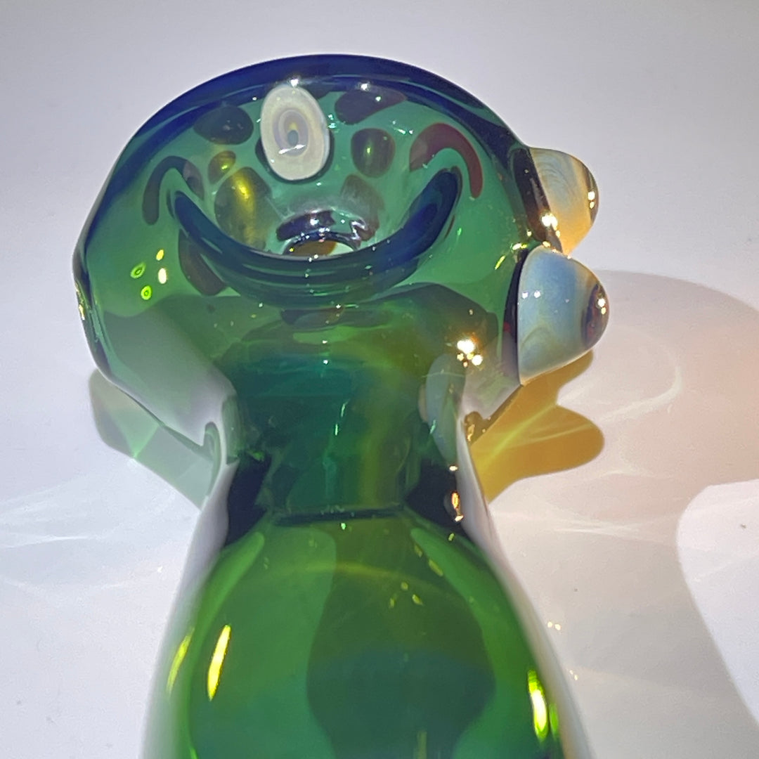 Blue Emerald Fume Pipe Glass Pipe Keltic Glass   