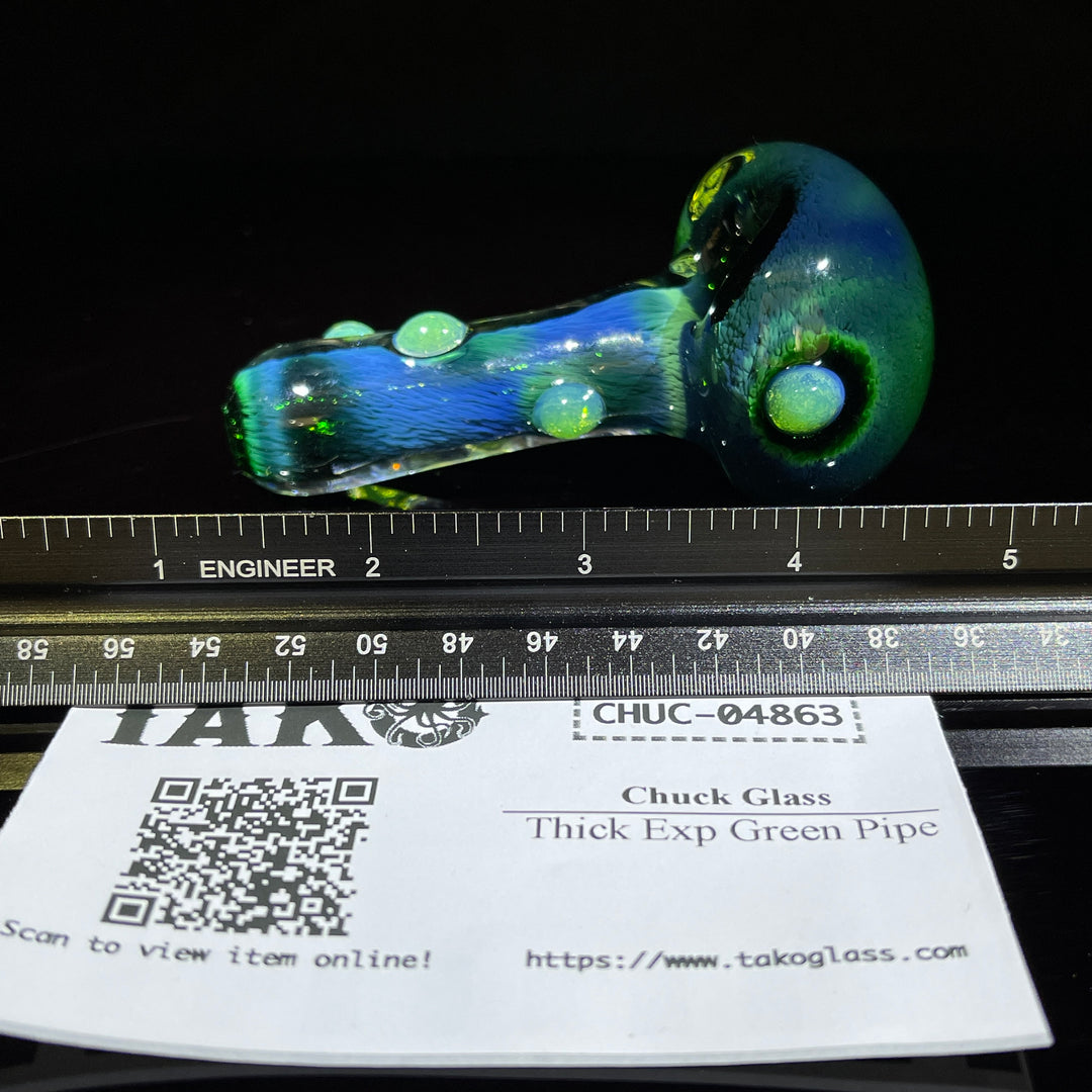 Thick Exp Green Pipe Glass Pipe Chuck Glass   