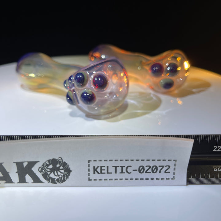 Purple Crystal Fume Pipe Glass Pipe Keltic Glass   