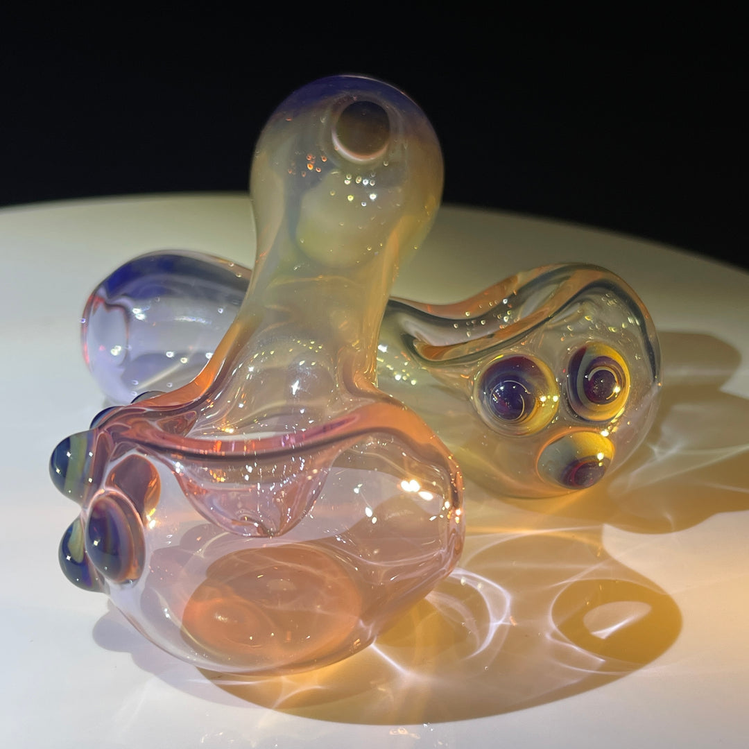 Purple Crystal Fume Pipe Glass Pipe Keltic Glass   