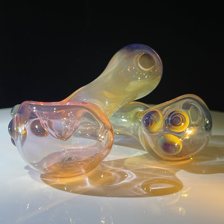 Purple Crystal Fume Pipe Glass Pipe Keltic Glass   